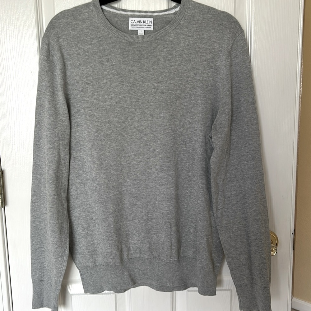 Calvin Klein Men's Long Sleeve Supima Cotton Crewneck Sweater - MEDIUM- used.